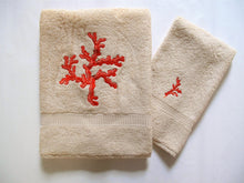 Carica l'immagine nel visualizzatore di Gallery, SET ASCIUGAMANI SPUGNA CORALLO