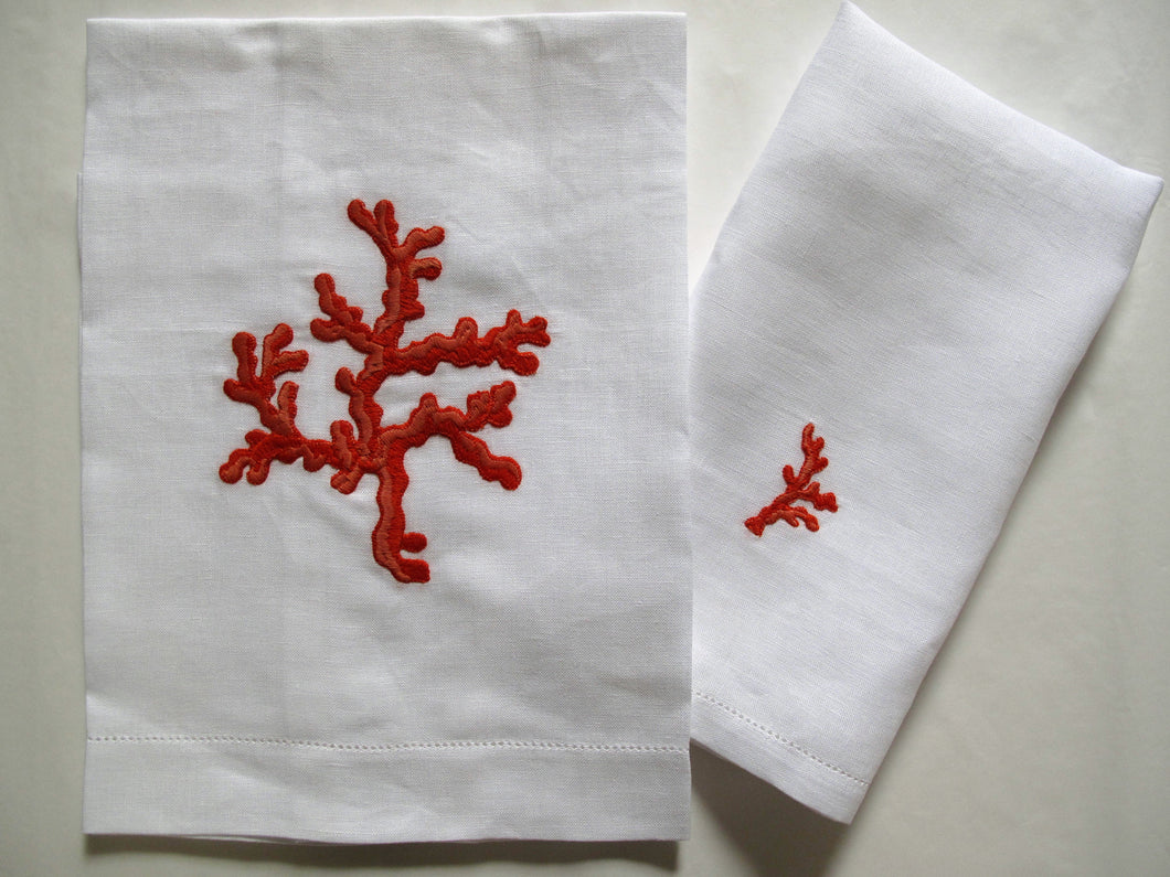 SET ASCIUGAMANI LINO CORALLO